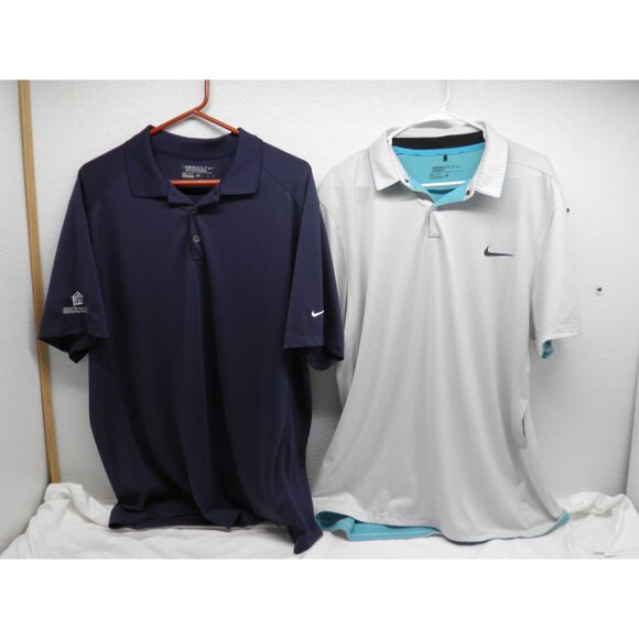 Lot of 2 Nike Golf Short Sleeve Polos Mens Size XL - Picture 1 of 8